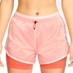 Nike women's Icon Clash Tempo Luxe Mid-rise running shorts.